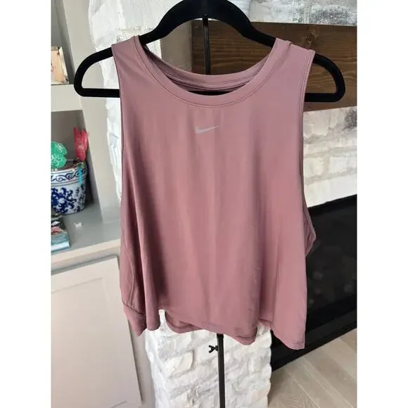 Nike Women's Mauve One Classic  Dri-FIT Cropped Tank Top Size XL - Picture 4 of 7